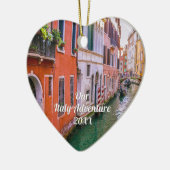 Custom Family Italy Trip Photo  セラミックオーナメント (左)