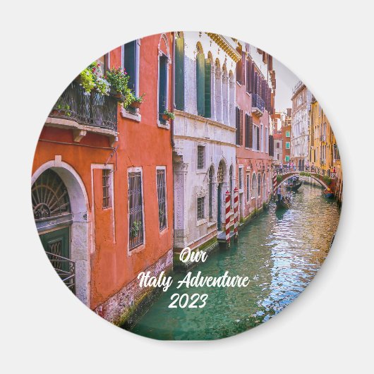 Custom Family Italy Trip Photo Christmas Tree マグネット (正面)