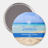 Custom Family Jamica Vacation Christmas マグネット (正面/裏面)