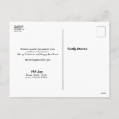 Custom Family Modern Multi Photo Holiday New Year シーズンポストカード (裏面)