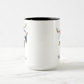Custom Family Monogram Holiday Mug for Friends マグカップ (中央)
