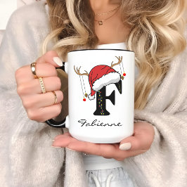 Custom Family Monogram Holiday Mug for Friends マグカップ