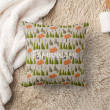 Custom Family Name Autumn Tree Pattern