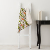 Custom Family Name Autumn Tree Pattern Blanket シェルパブランケット (インサイチュ)