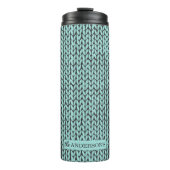 Custom Family Name Candle with Cozy Knit Pattern タンブラー (正面)