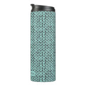 Custom Family Name Candle with Cozy Knit Pattern タンブラー (回転右)