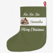 Custom Family Name Christmas Stocking ラージクリスマスストッキング (裏面)