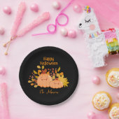 Custom Family Name Happy Halloween  ペーパープレート (パーティー)