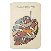 Custom Family Name Leaf Serene Savanna バスマット (正面縦)
