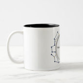 Custom Family Name Mug | Constellation EST Date |  ツートーンマグカップ (左)