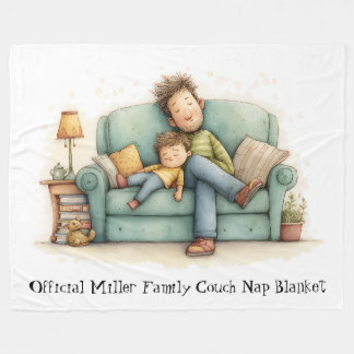 Custom Family Name Nap Blanket フリースブランケット