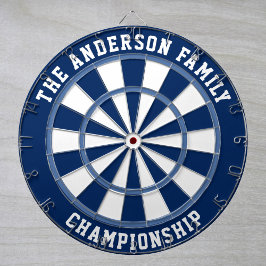 Custom Family Name Personalized Blue Dartboard ダーツボード