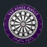 Custom Family Name Personalized Dartboards ダーツボード<br><div class="desc">A dartboard is a popular recreational and competitive game that provides hours of fun for players of all ages and skill levels. Typically made from sisal fibers, cork, or electronic components, dartboards are designed to withstand the impact of darts while offering precise scoring zones. Standard dartboards feature a circular design...</div>