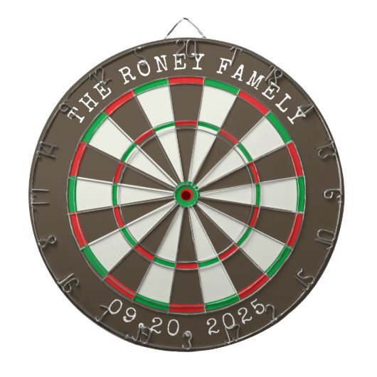 Custom Family Name Personalized Dartboards ダーツボード (正面)