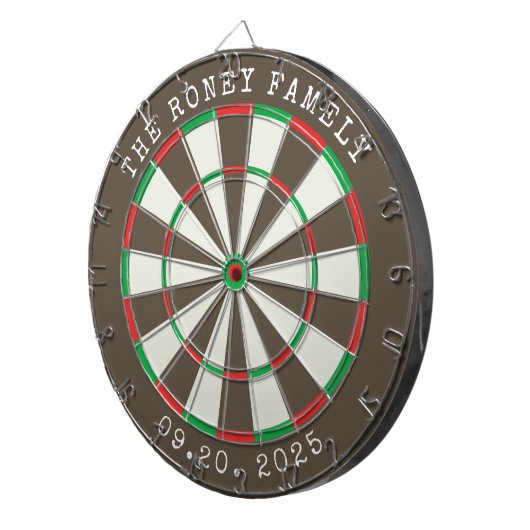 Custom Family Name Personalized Dartboards ダーツボード (正面右)