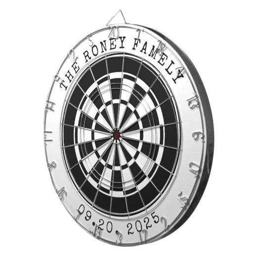 Custom Family Name Personalized Dartboards ダーツボード (正面右)