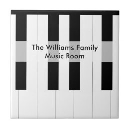 Custom Family Name Piano Keys Music Room タイル