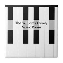 Custom Family Name Piano Keys Music Room タイル