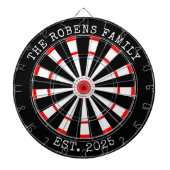 Custom Family Name Rustic Dartboard ダーツボード (正面)