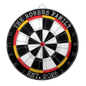 Custom Family Name Rustic Dartboard ダーツボード (正面)