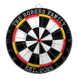 Custom Family Name Rustic Dartboard ダーツボード