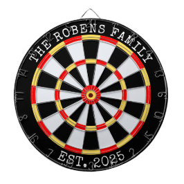 Custom Family Name Rustic Dartboard ダーツボード
