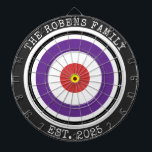 Custom Family Name Rustic Dartboard ダーツボード<br><div class="desc">A dartboard is a popular recreational and competitive game that provides hours of fun for players of all ages and skill levels. Typically made from sisal fibers, cork, or electronic components, dartboards are designed to withstand the impact of darts while offering precise scoring zones. Standard dartboards feature a circular design...</div>