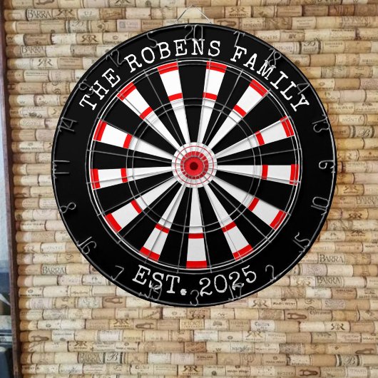 Custom Family Name Rustic Dartboard ダーツボード