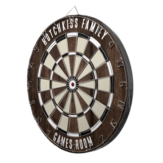 Custom Family Name Unique ダーツボード (正面右)