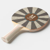 Custom Family Name Vintage Retro Sunburst  卓球ラケット (正面アングル)