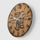 Custom Family Name wall clock | Farmhouse Decor  ラージ壁時計 (傾斜)