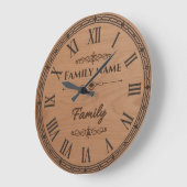 Custom Family Name Wall Clock – Home Decor  ラージ壁時計 (傾斜)