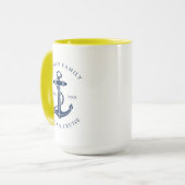 Custom Family Nautical Boat Anchor マグカップ (正面左)