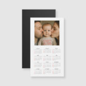 Custom Family Photo 2026 Magnetic Calendar (正面/裏面)