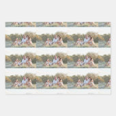 Custom family photo add photo stylish personalized ラッピングペーパーシート (正面2)