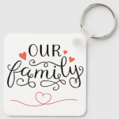 Custom Family Photo Aluminum Circle Keepsake キーホルダー (裏面)