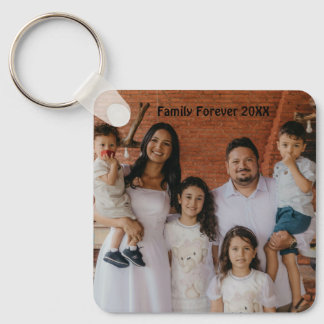 Custom Family Photo Aluminum Circle Keepsake キーホルダー