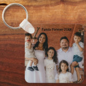 Custom Family Photo Aluminum Circle Keepsake キーホルダー (正面)