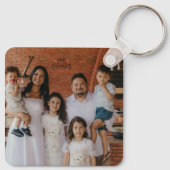 Custom Family Photo Aluminum Circle Keepsake キーホルダー (裏面)