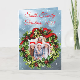 Custom Family Photo Christmas Card カード