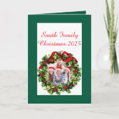 Custom Family Photo Christmas Card カード (正面)
