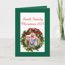 Custom Family Photo Christmas Card カード