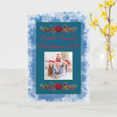 Custom Family Photo Christmas Card カード (黄色い花)