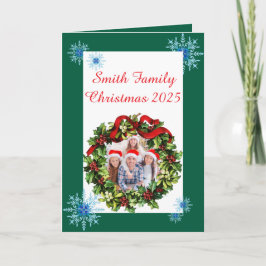 Custom Family Photo Christmas Card カード