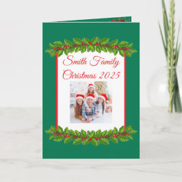 Custom Family Photo Christmas Card カード