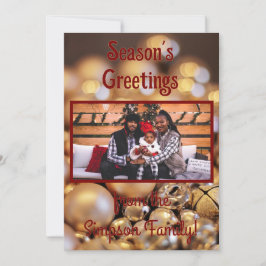 Custom Family Photo Christmas Card シーズンカード