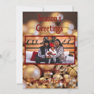 Custom Family Photo Christmas Card シーズンカード
