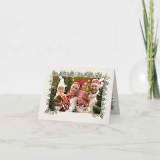 Custom Family Photo Christmas Card 1 サンキューカード