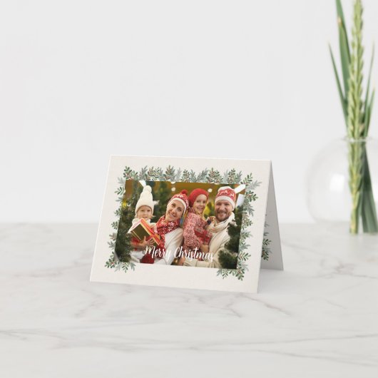 Custom Family Photo Christmas Card 1 サンキューカード (正面)