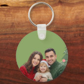 Custom Family Photo Christmas Keychain | Santa Bac キーホルダー (正面)